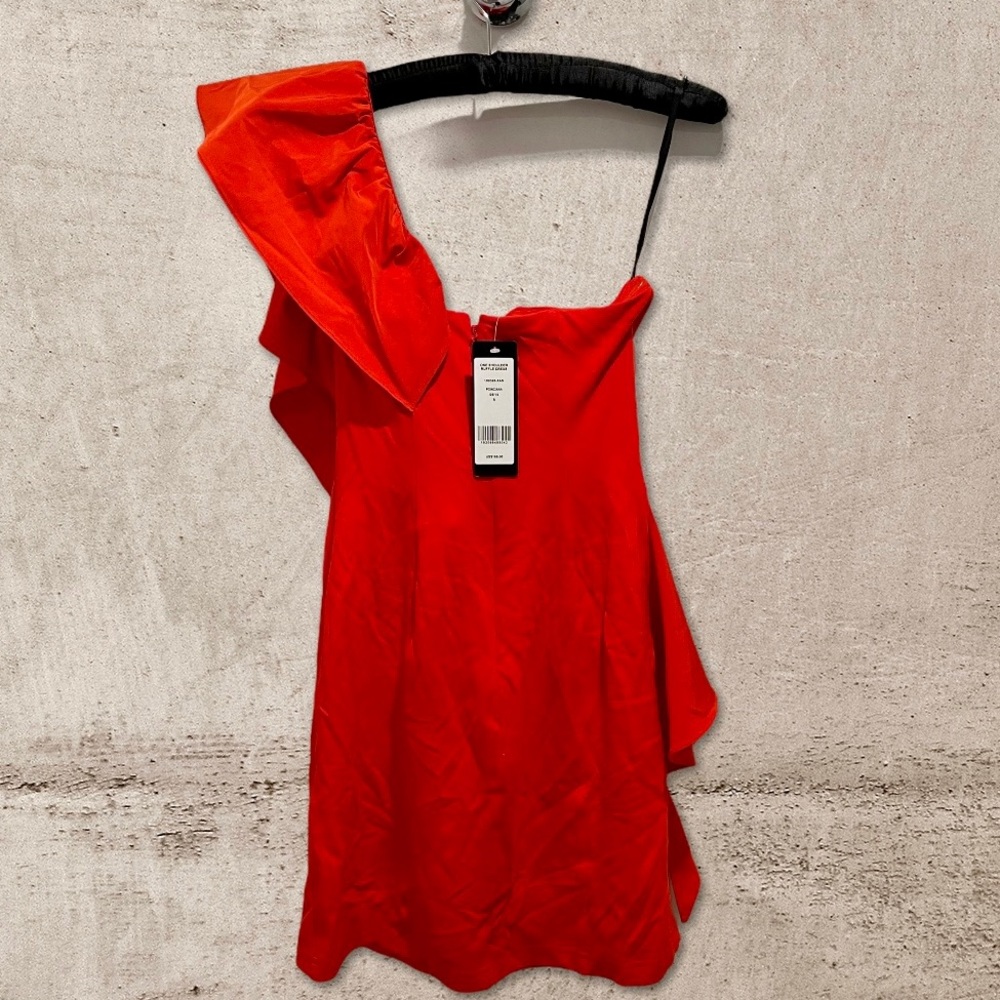 BEBE ONE SHOULDER RUFFLE DRESS - Picture 3 of 6